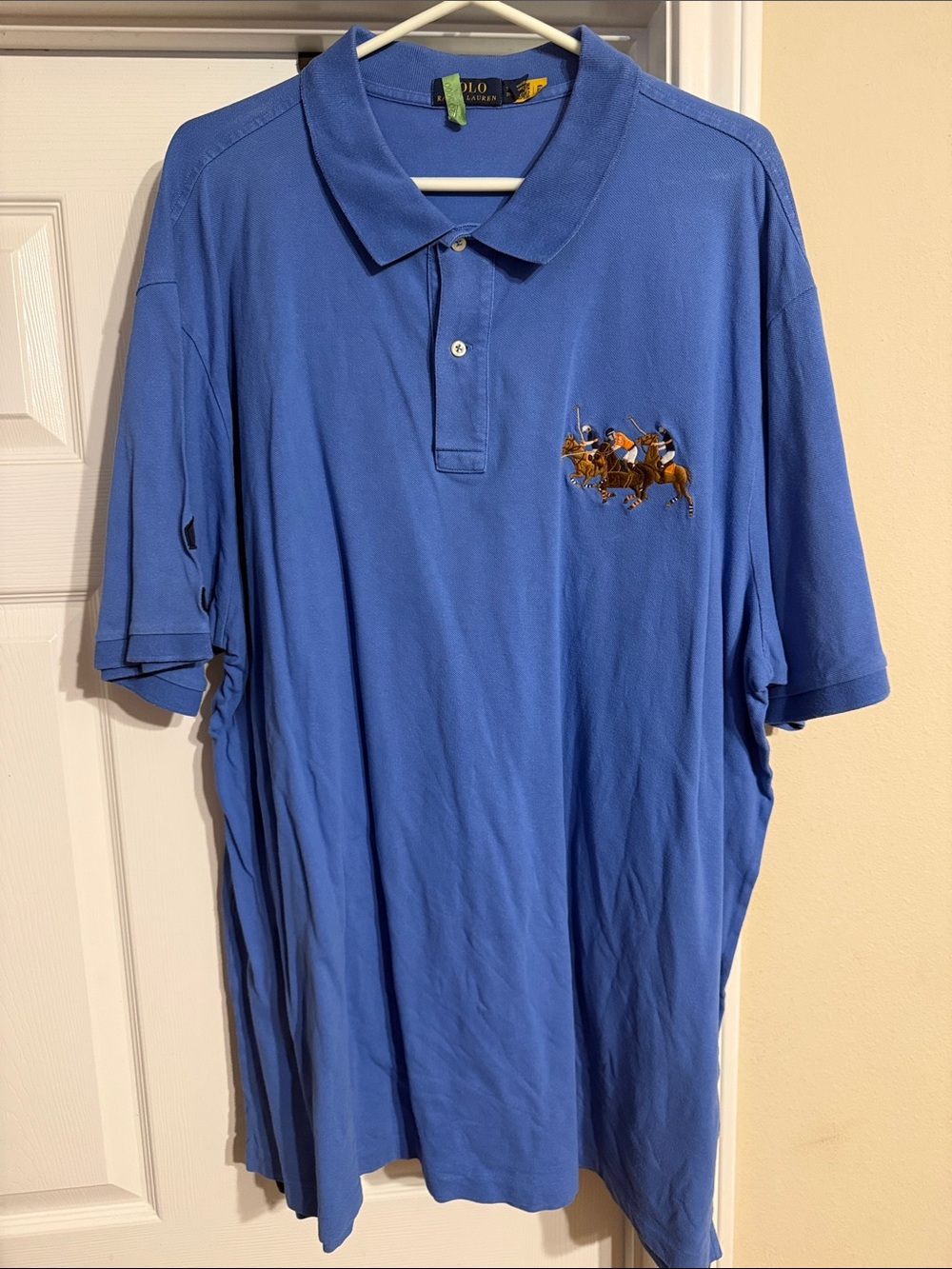 Polo by Ralph Lauren Blue Short-Sleeve Polo with Multi-Player Embroidery